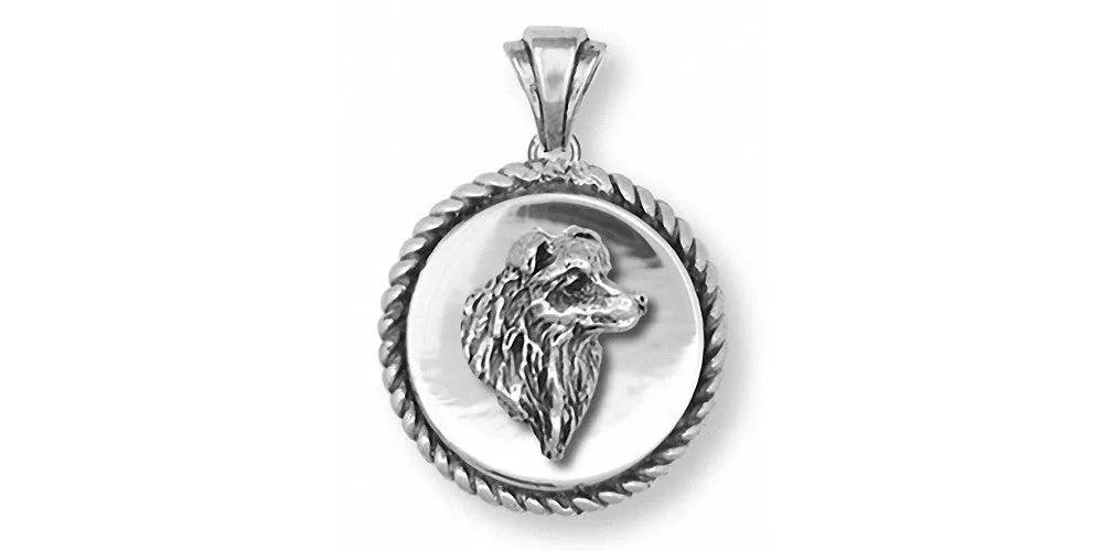 Border Collie Pendant Jewelry Sterling Silver Handmade Dog Pendant BE3-DP