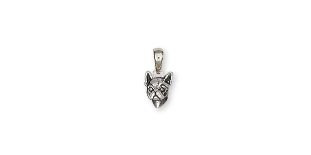 Boston Terrier Pendant Jewelry Sterling Silver Handmade Dog Pendant BO1-P