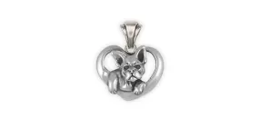 Boston Terrier Pendant Jewelry Sterling Silver Handmade Dog Pendant BT20-P