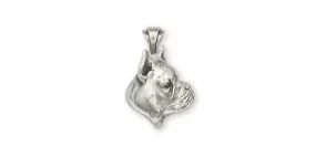 Boxer Pendant Jewelry Sterling Silver Handmade Dog Pendant BX4-P