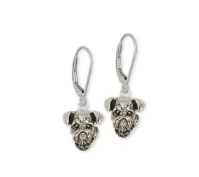 Brussels Griffon Earrings Handmade Sterling Silver Dog Jewelry GF11-E