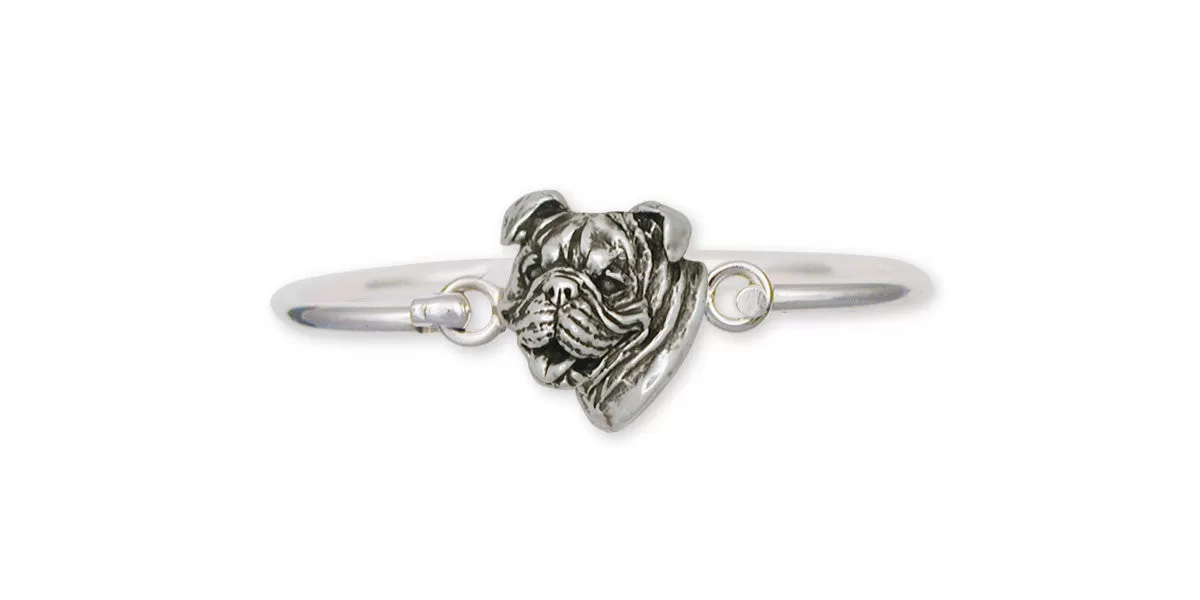 Bulldog Bracelet Jewelry Sterling Silver Handmade Dog Bracelet BD7-HB