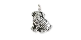 Bulldog Charm Jewelry Sterling Silver Handmade Dog Charm BD23-C