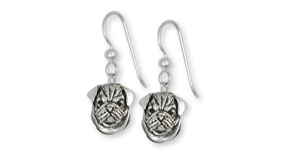 Bulldog Earrings Jewelry Sterling Silver Handmade Dog Earrings BD26-E