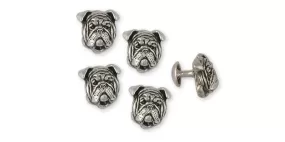 Bulldog Tuxedo Stud Jewelry Sterling Silver  BD18-STD