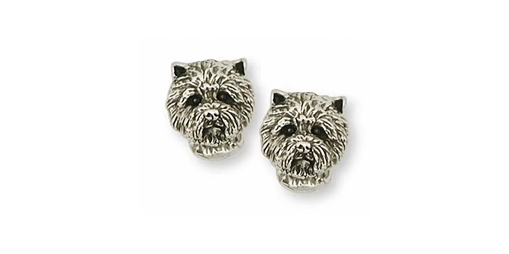 Cairn Terrier Earrings Jewelry Sterling Silver Handmade Dog Earrings CNWT14-E