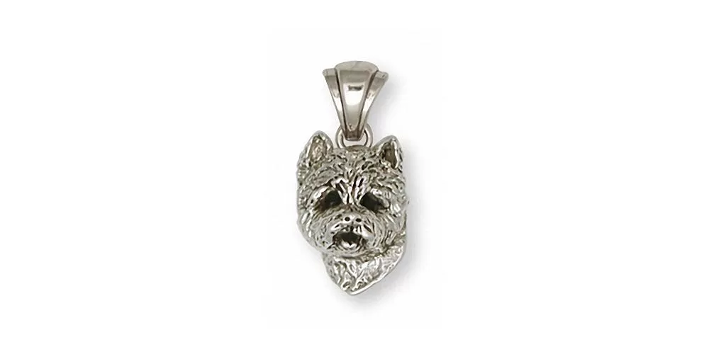 Cairn Terrier Pendant Jewelry Sterling Silver Handmade Dog Pendant CNTBY-P