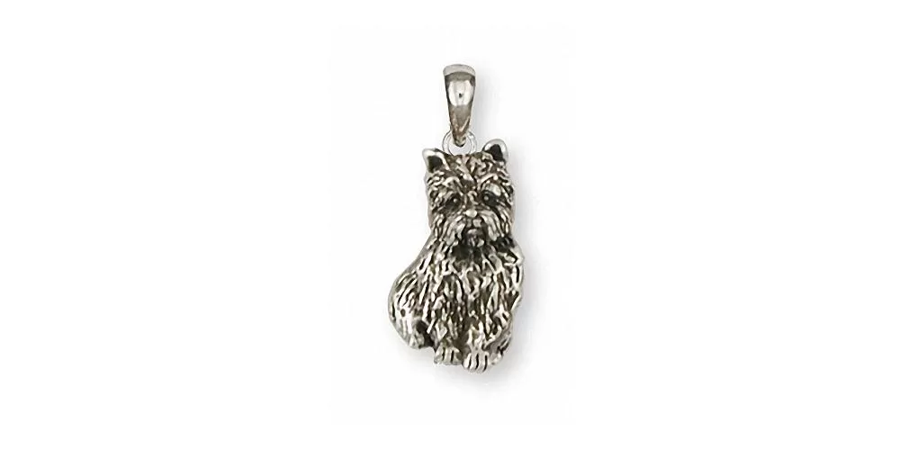 Cairn Terrier Pendant Jewelry Sterling Silver Handmade Dog Pendant CNWT25-P