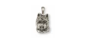 Cairn Terrier Pendant Jewelry Sterling Silver Handmade Dog Pendant CNWT29-P