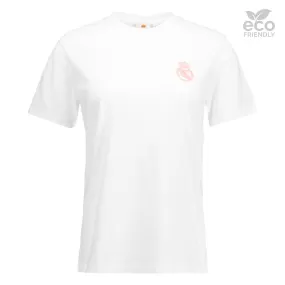 Camiseta Mujer ECO Essentials Real Madrid Escudo Monocolor Blanca