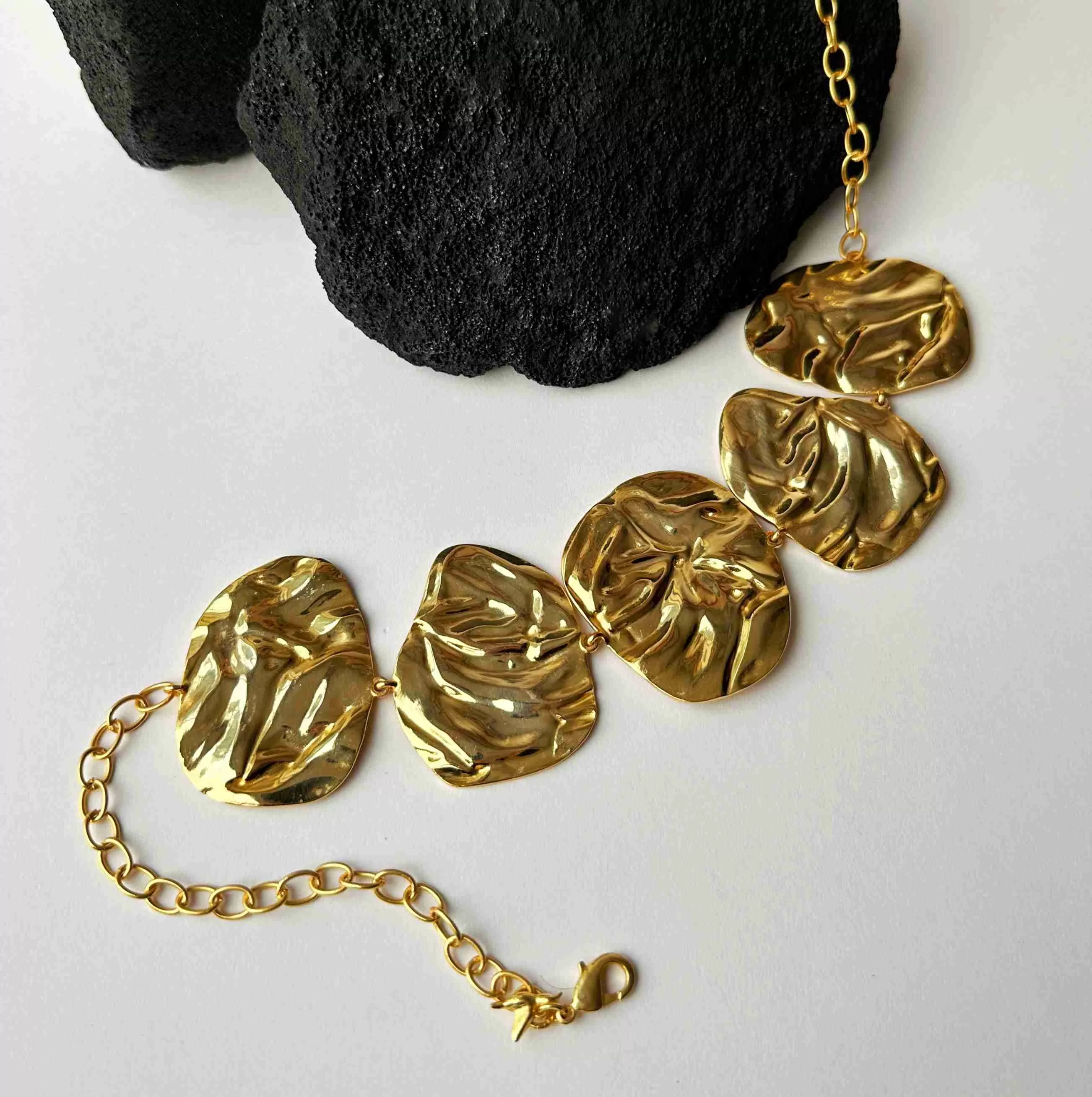 Chunky Glam Set of Necklace and Link Earrings