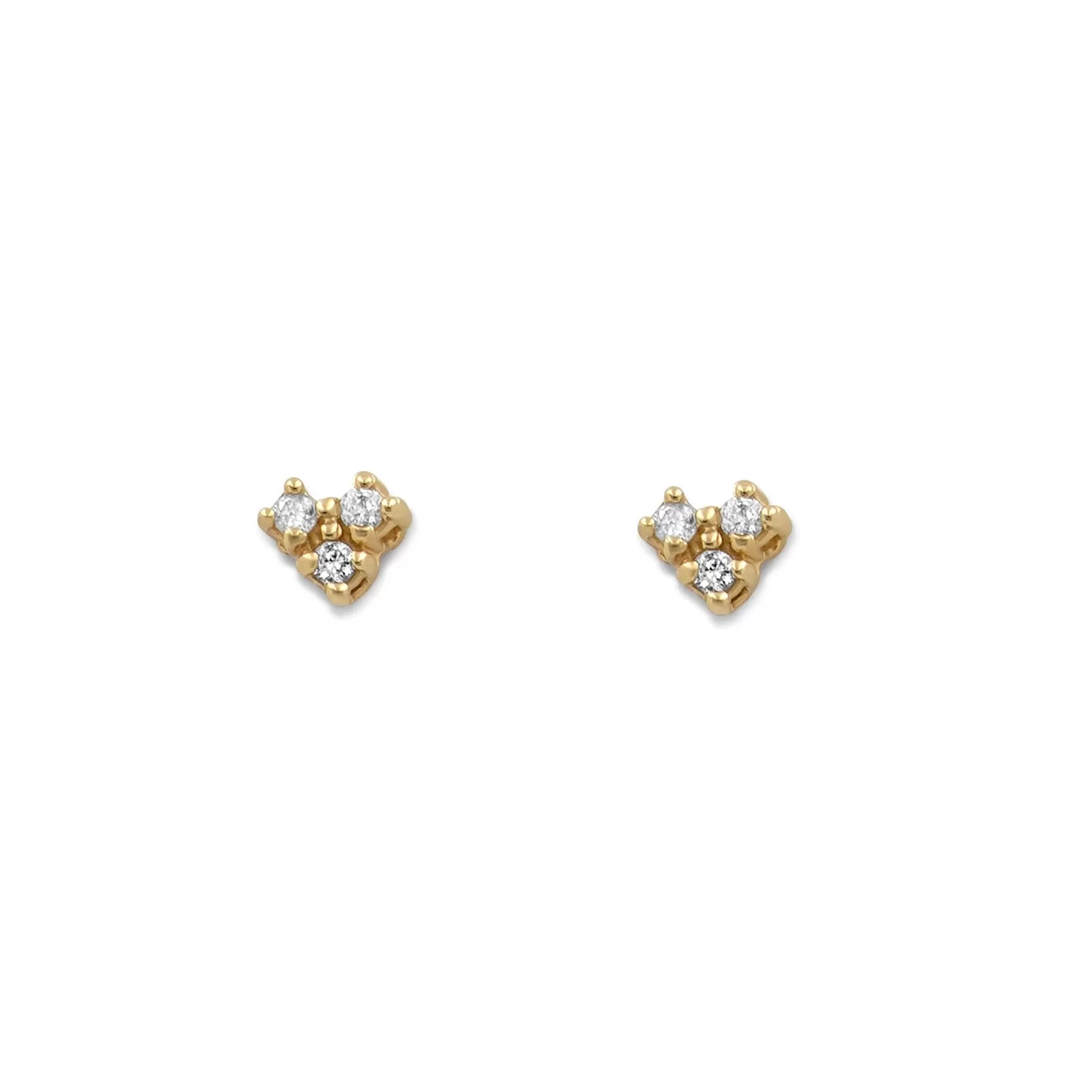 Clara -14K Gold & Diamond Stud Earrings