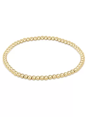 Classic Gold Bead Bracelet - 3mm