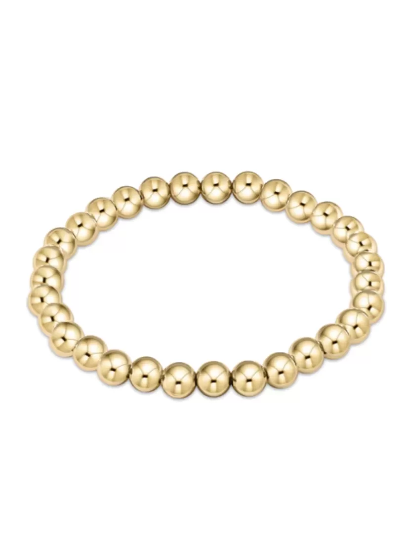 Classic Gold Bead Bracelet - 6mm