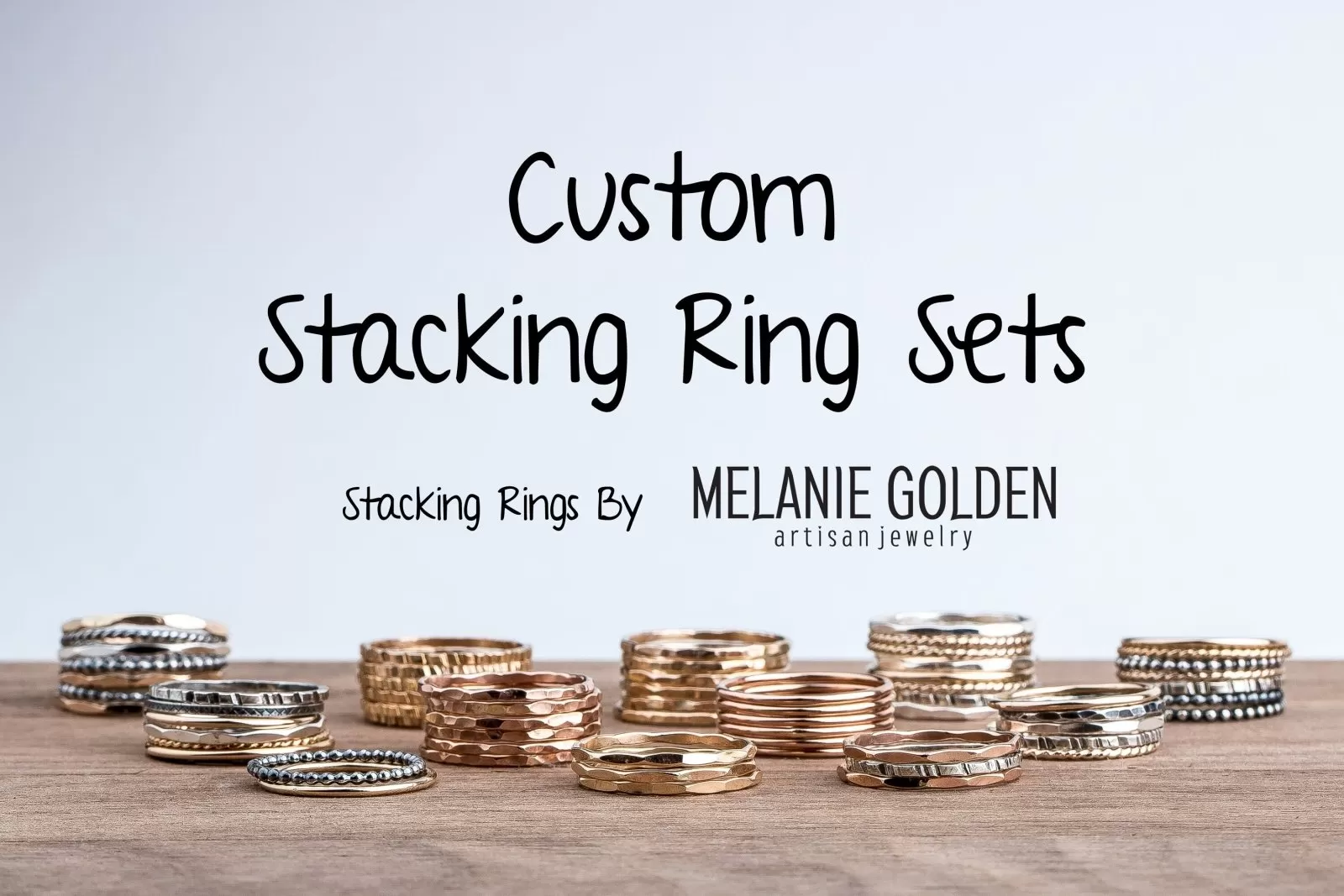 Colorful Stacking Gemstone Rings Set Of 5