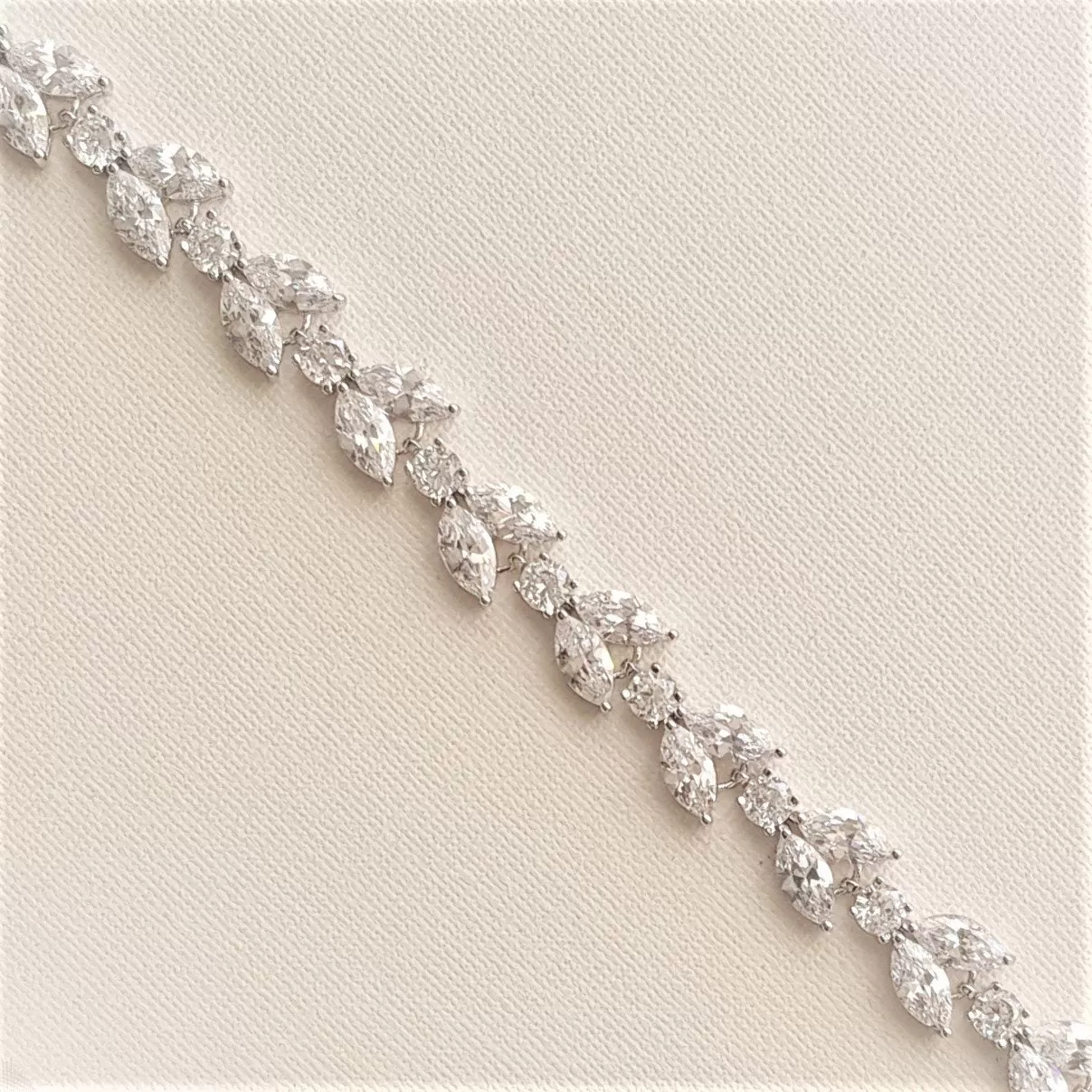 Cubic Zirconia Wedding Day Bracelet-Mia