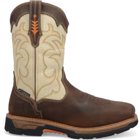 'Dan Post' Men's 11" Storm Tide EH WP Western Square Toe - Bone / Brown