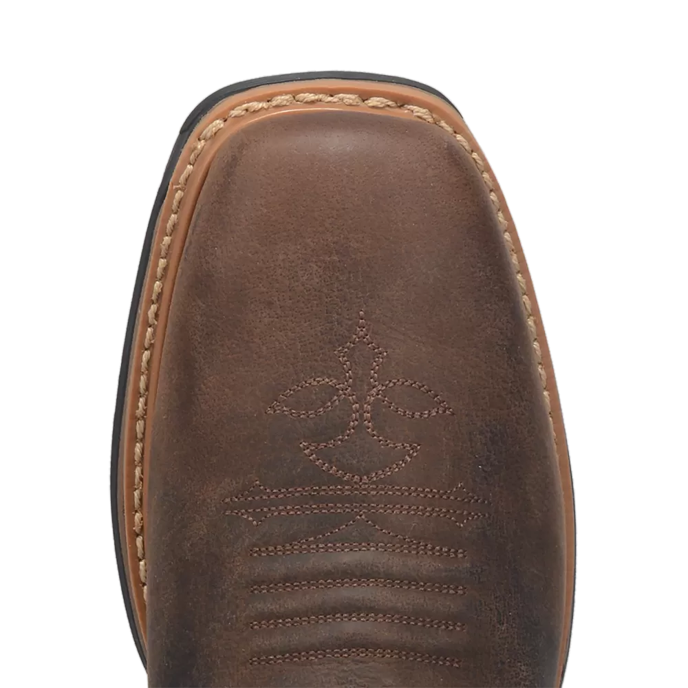 'Dan Post' Men's 11" Storm Tide EH WP Western Square Toe - Bone / Brown