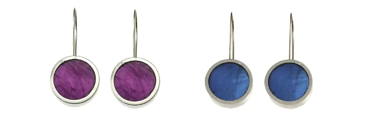 Debra Reiff, Round Resin Earrings