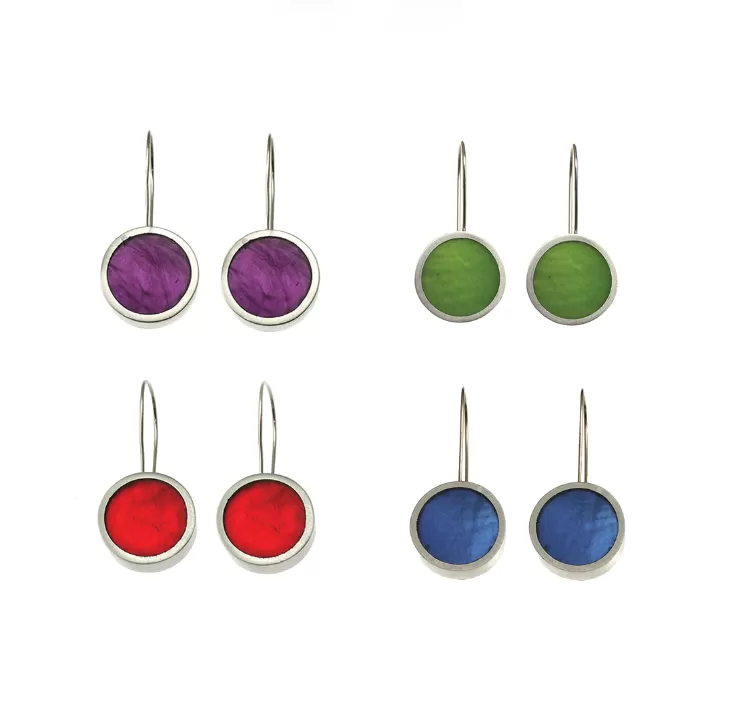 Debra Reiff, Round Resin Earrings