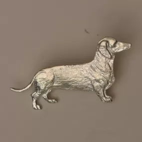 Delbert Dachshund Silver Pin