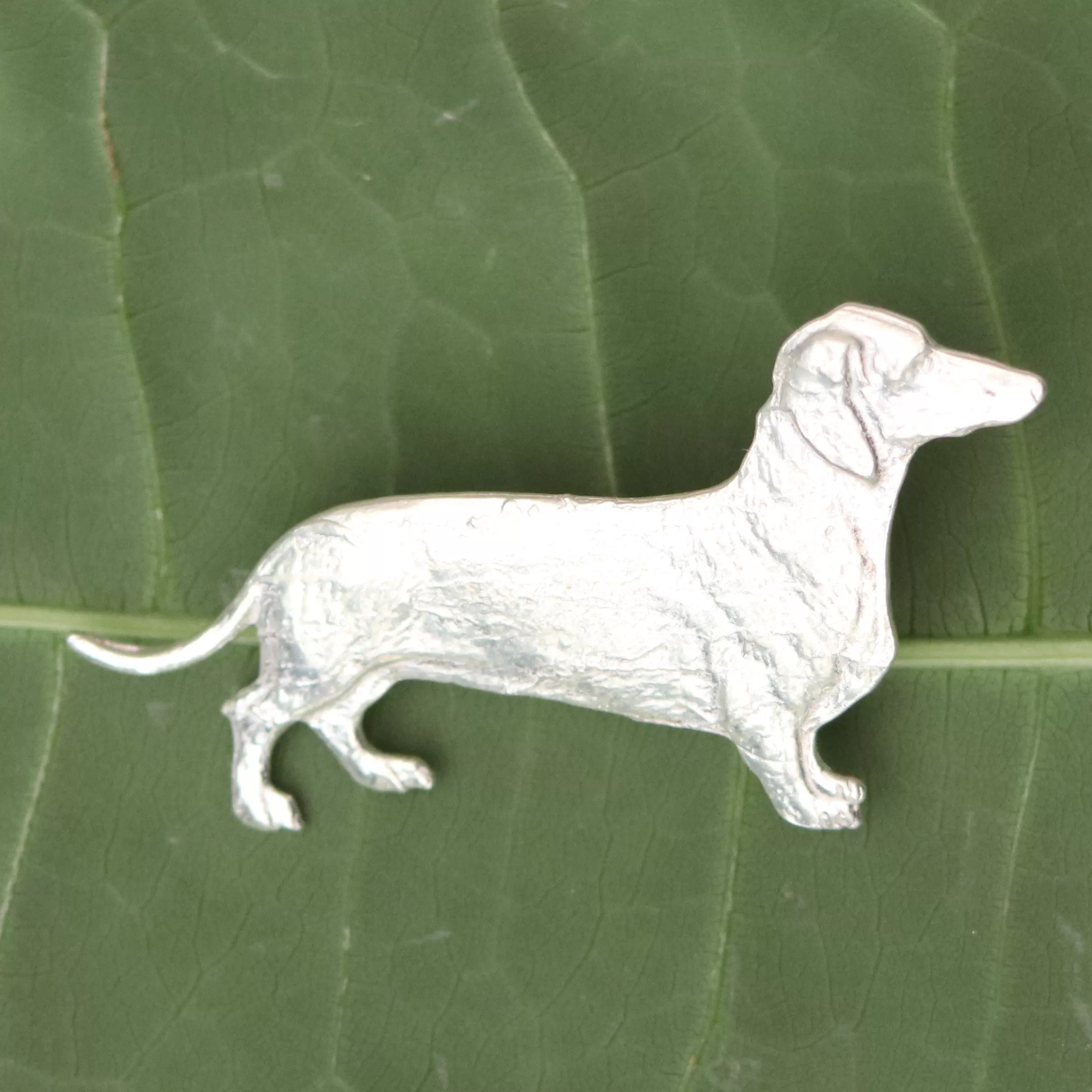 Delbert Dachshund Silver Pin