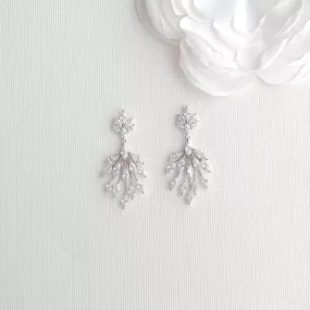 Delicate Marquise Chandelier Earrings-Belle