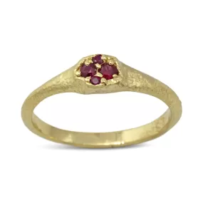 Dew Pond Ruby Signet Ring in 18k gold