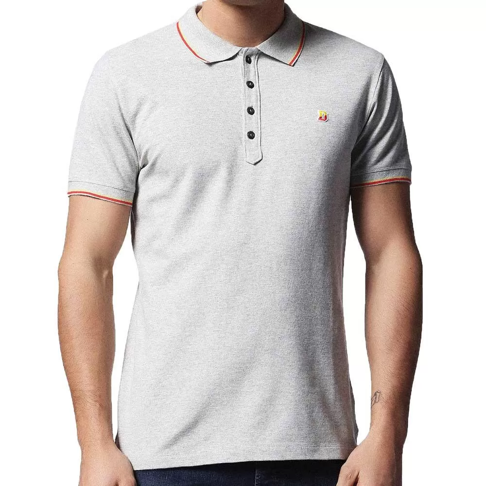 Diesel T-Skin Pique Tipped Polo Shirt - Grey