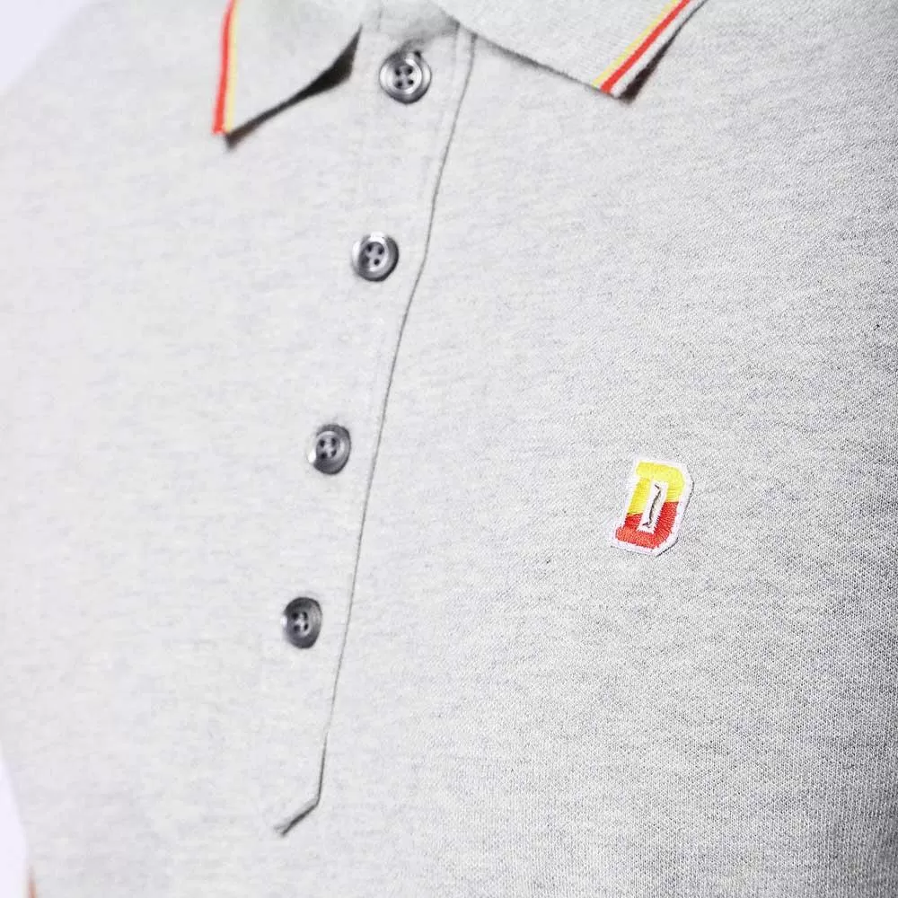 Diesel T-Skin Pique Tipped Polo Shirt - Grey