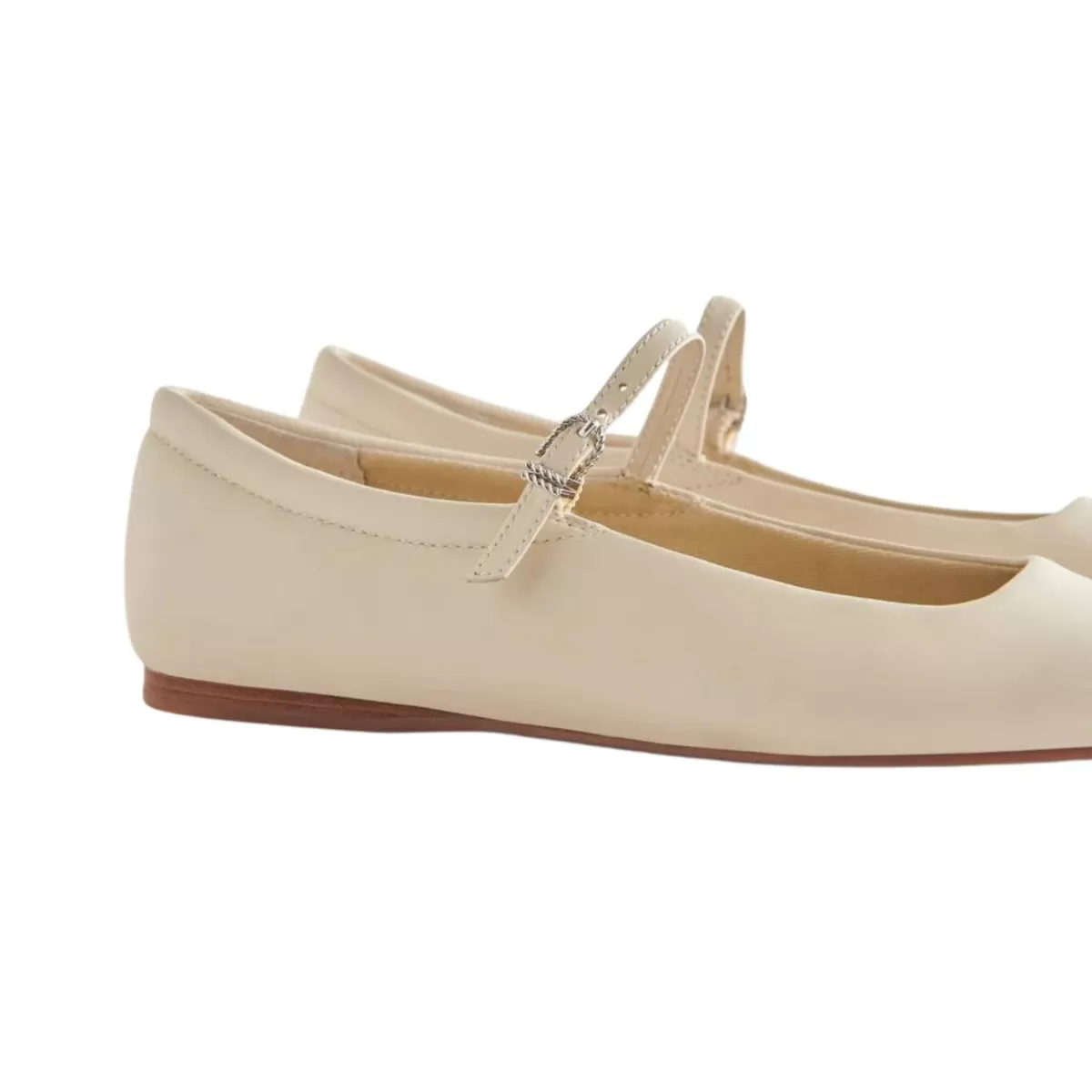 Dolce Vita Women's Reyes Ballet MJ Ivory Leather