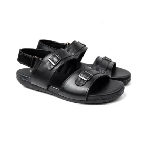 Dual Buckled Leather Sandals