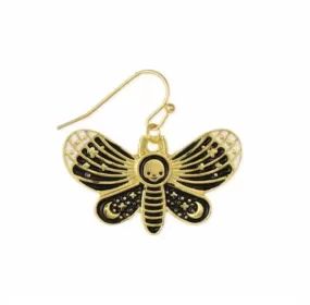 Earrings - Gold Luna Moth