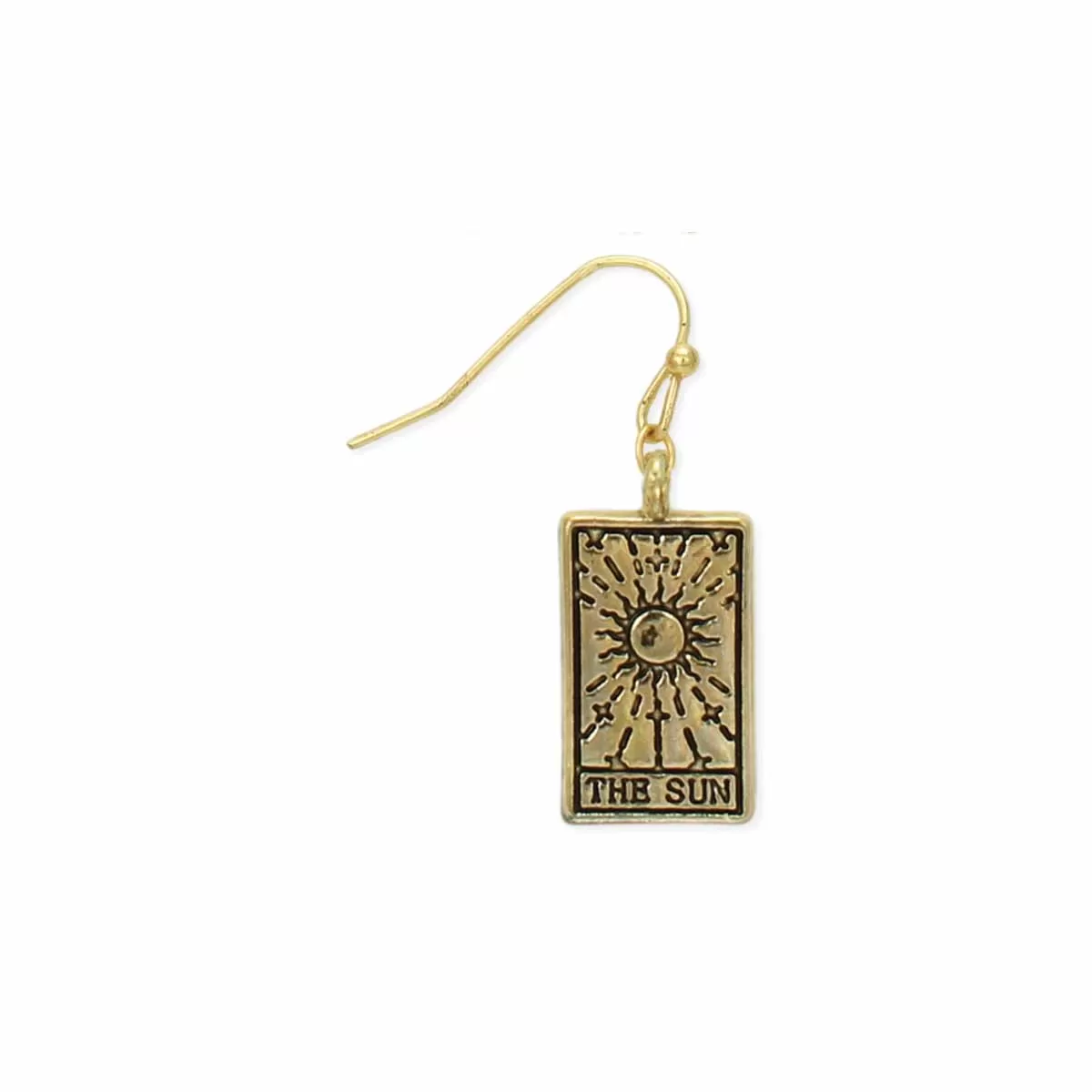 Earrings - Major Arcana Gold Sun Tarot Earrings