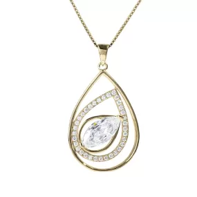 Ella Pear-Shape Gold Pendant