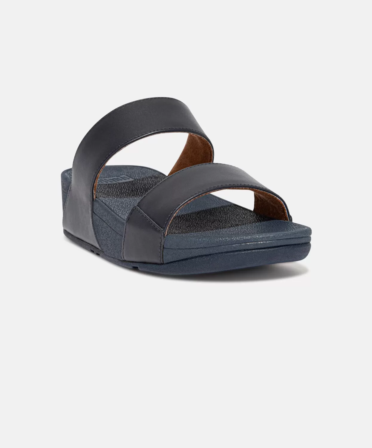 FitFlop Lulu Leather Slides Navy