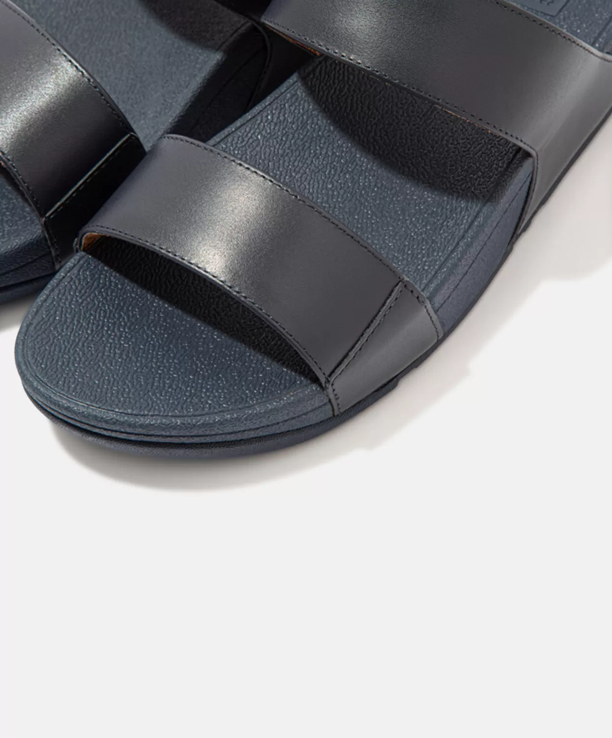 FitFlop Lulu Leather Slides Navy