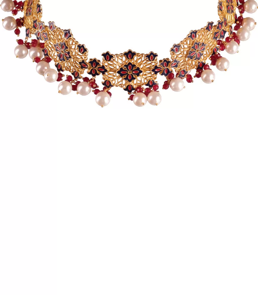 Floral Traces Choker Necklace