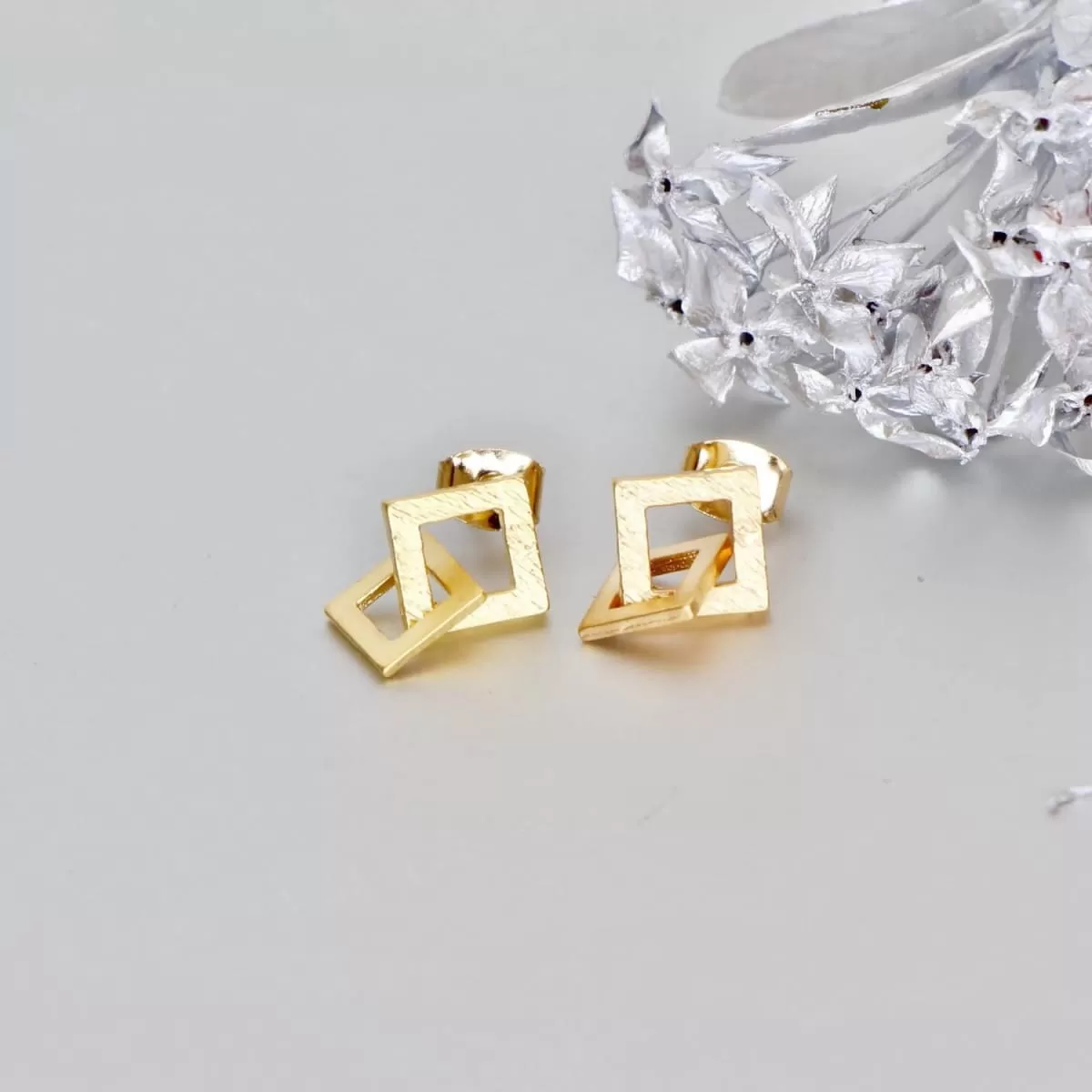 Geometric Earrings, Gold Dipped Earrings, Gifts For Her, Delicate Ear Studs, Bohemian Jewelry, Minimalist Jewelry, Casual Wear ME10