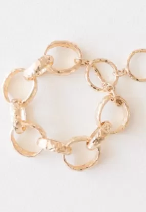 Georgann Hammered Chunky Bracelet - Gold