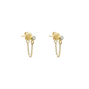 Gold Filled - Chain Stud Earrings