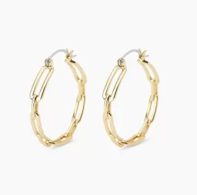 Gorjana Parker Link Hoops (gold)