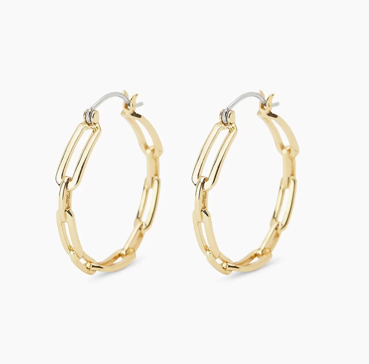 Gorjana Parker Link Hoops (gold)