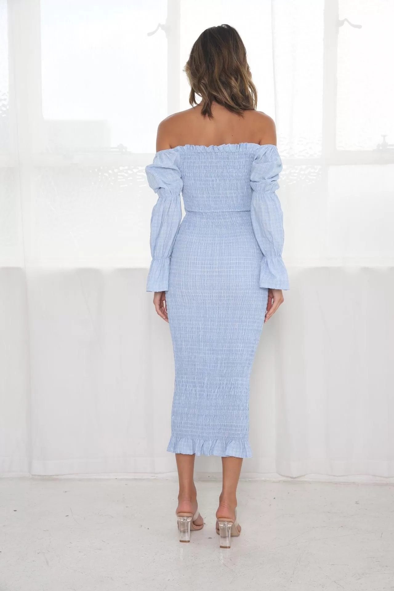 Grace Midi Dress - Baby Blue