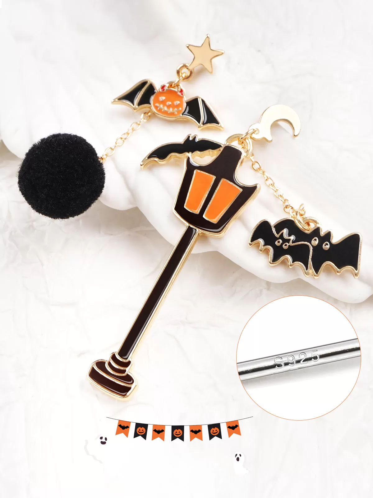 Halloween Cute Pumpkin  Earrings Stud Earrings LJH48