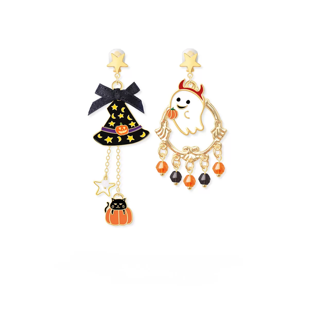 Halloween Cute Pumpkin  Earrings Stud Earrings LJH48