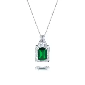 Halo Emerald Green Necklace