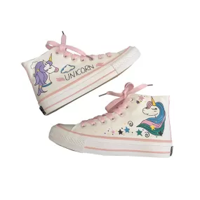 HARAJUKU CARTOON UNICORN PINK CANVAS SHOES BY81010