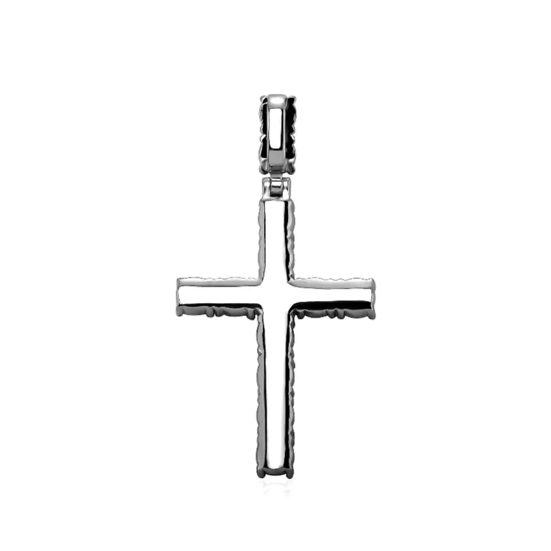 Hip Hop Simple Zircon Cross Pendant