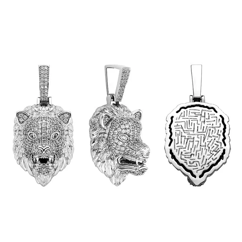 Hip Hop Vintage Lion Head Pendant